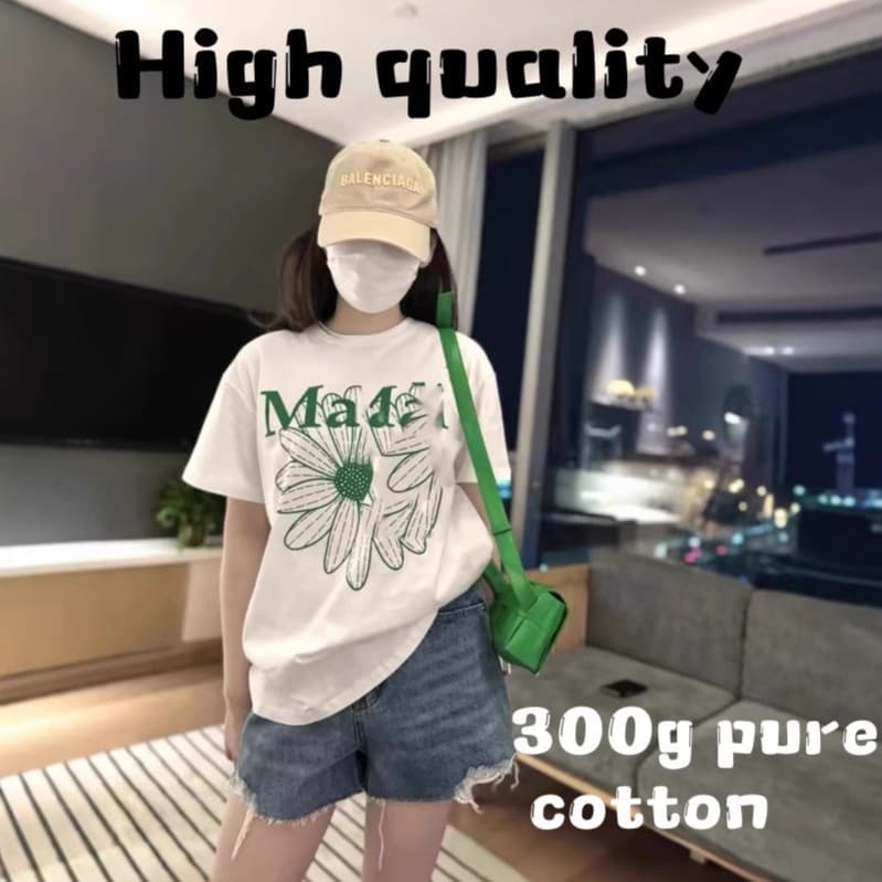 Mar Daisy Korean Fashion T-Shirt Heavy Cotton Top for Women