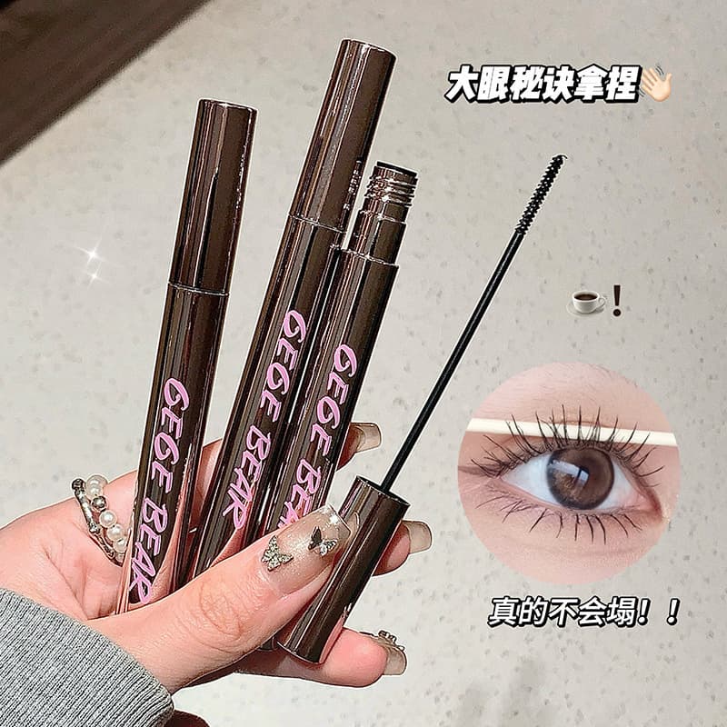 Lixuan Gegebear long and thick mascara is waterproof, sweat-proof and does not smudge, long and thick base cross-border makeup