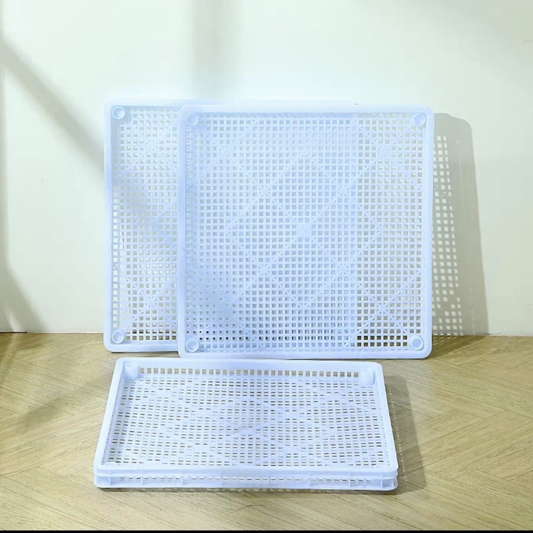 Plastic Drying Basket for Freezing, Shallow Plastic Basket for Drying, Sieve for Freezing Dried Fruit, Shallow Basket, Sieve for Drying