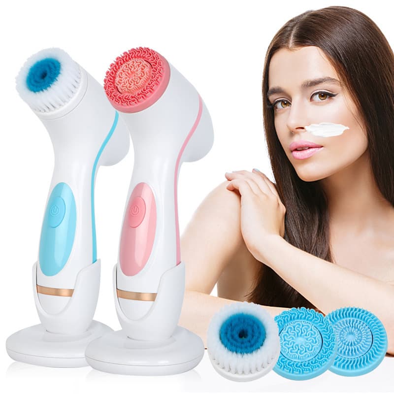 New Portable Facial Pore Cleaner Silicone Face Wash Brush Electric Cleansing Device for Home Use