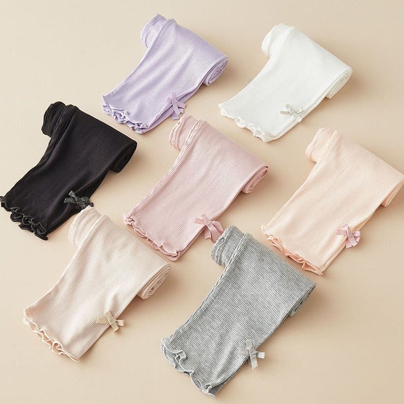 Baby outerwear, girls' summer thin underwear, children's modal pants, slim cropped pants, anti-mosquito pants, nine-point extra