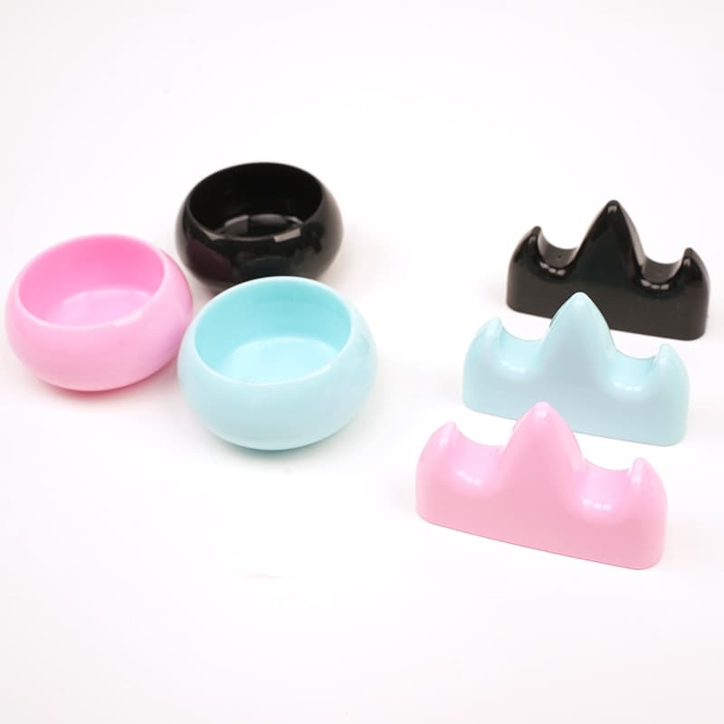 Factory Wholesale Ceramic-like Plastic Water Dishes and Ink Dishes, Small Mountain-shaped Brush Racks for Calligraphy Sets