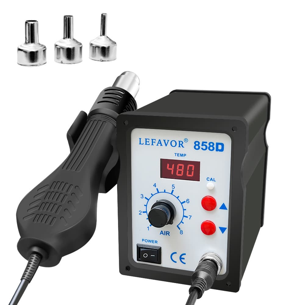 858D hot air gun hot air desoldering station 110V220V digital display temperature controllable SMD mobile phone repair tool
