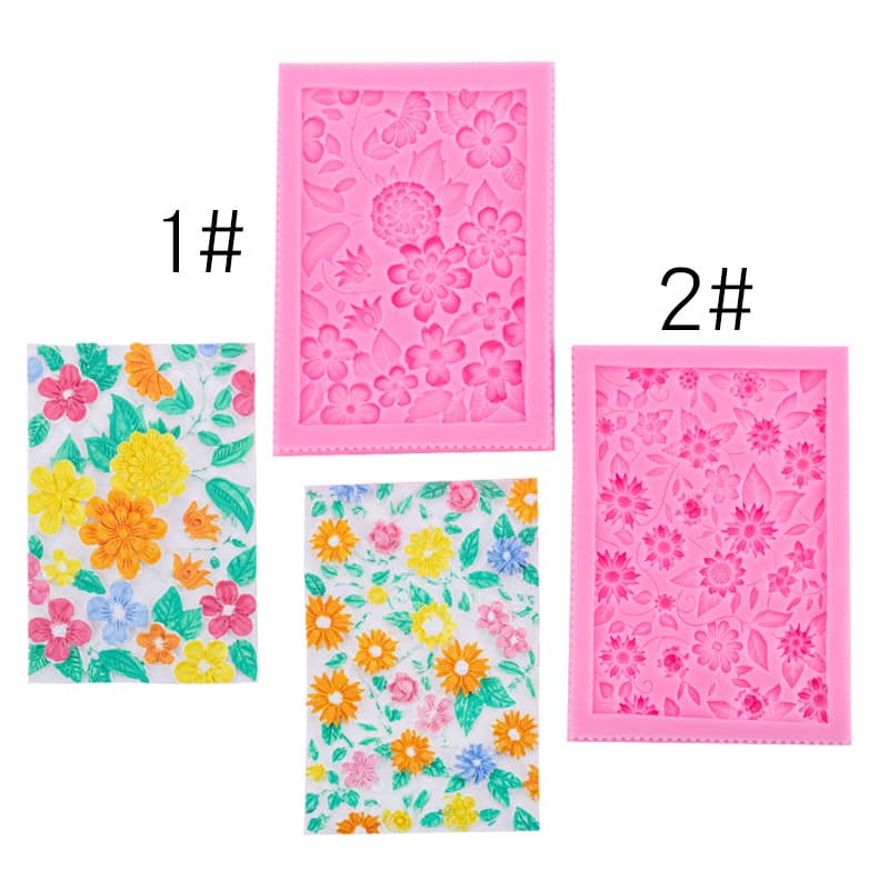 Floral Vine Leaf Vintage Pattern Silicone Mold Fondant Chocolate Cake Texture Decoration Accessory