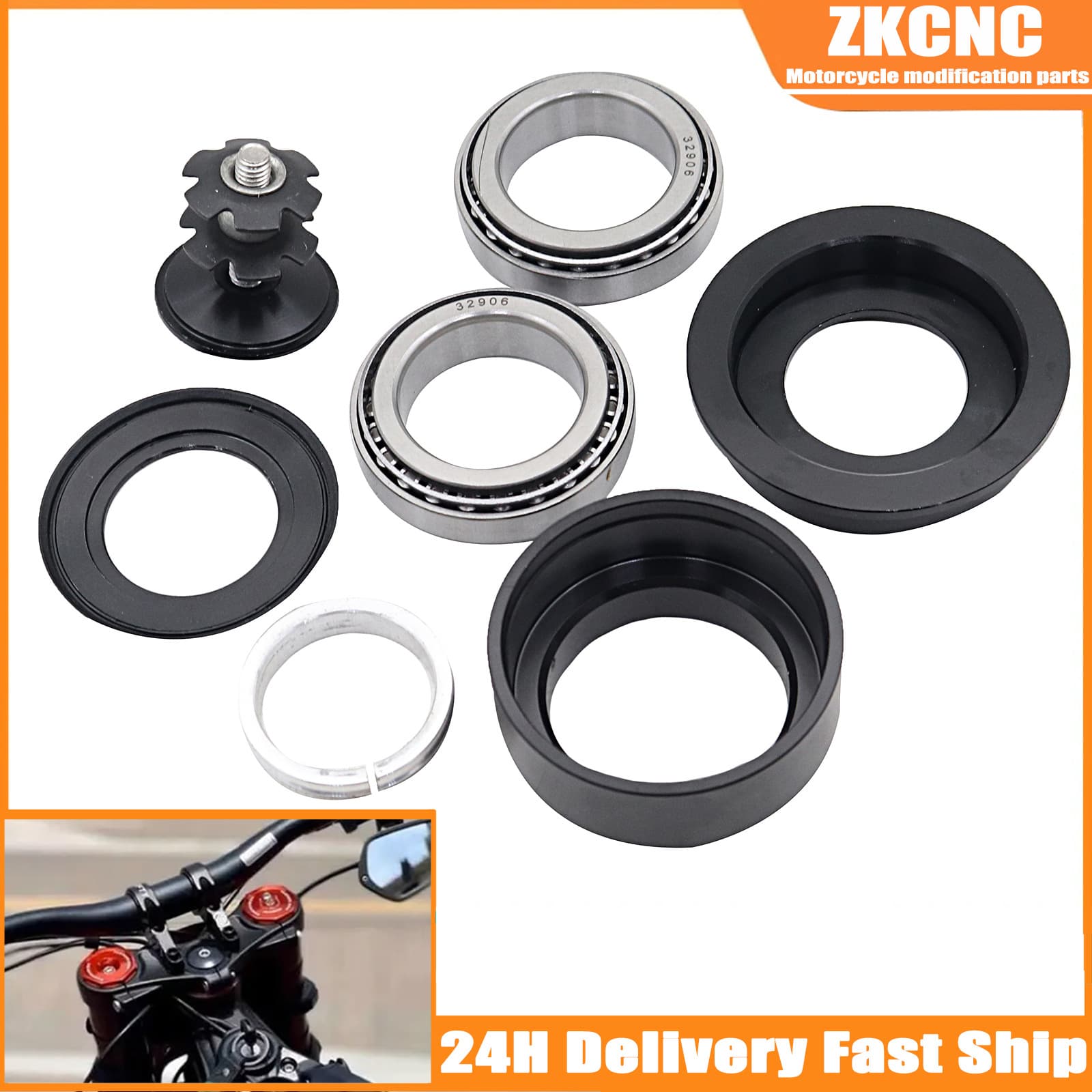 Electric motorcycle headset 8-piece headset compatible with Light Bee S/X steering column repair parts
