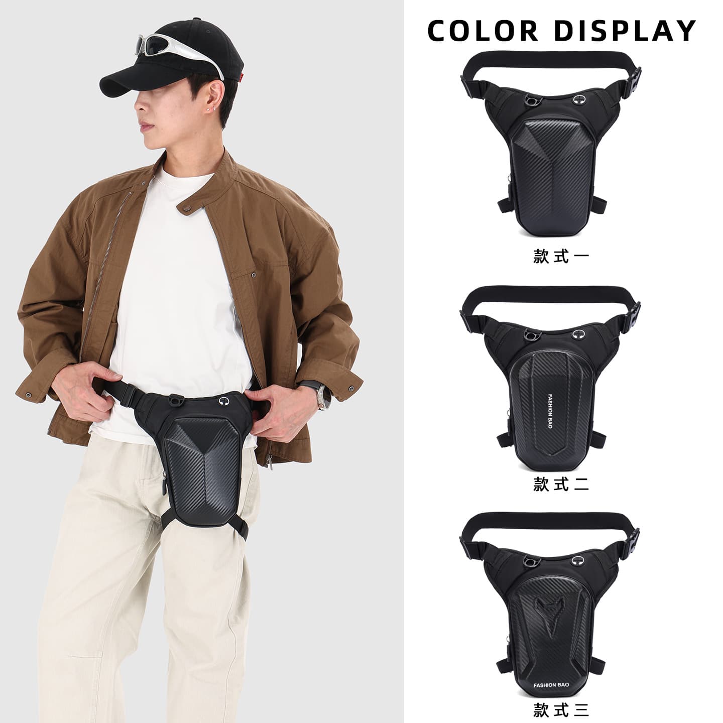 Men's multifunctional tactical waist bag outdoor cycling crossbody bag large capacity wear-resistant waterproof chest bag fashionable shoulder bag