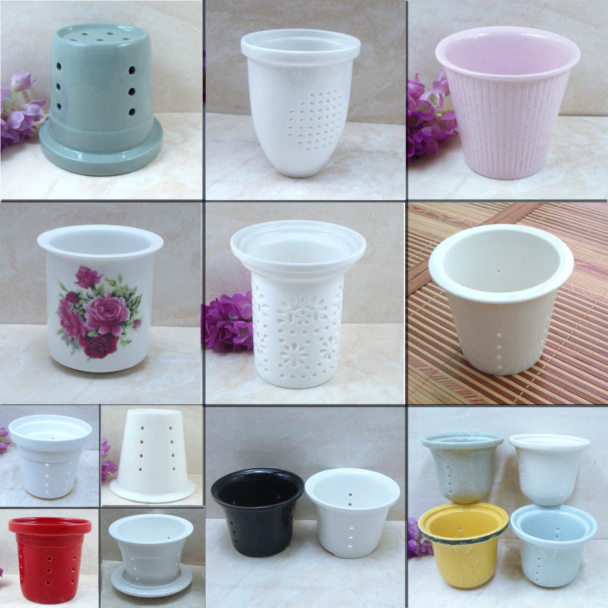 Ceramic tea leak tea filter tea tea separator mug glass tea water separation inner tank tea filter