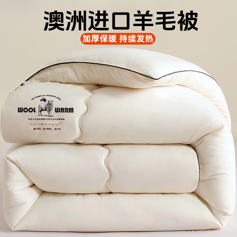 Australian Imported Wool Quilt Thickened Warm Spring/Autumn/Winter/Air-conditioned Duvet for Single Student Dormitory Amazon