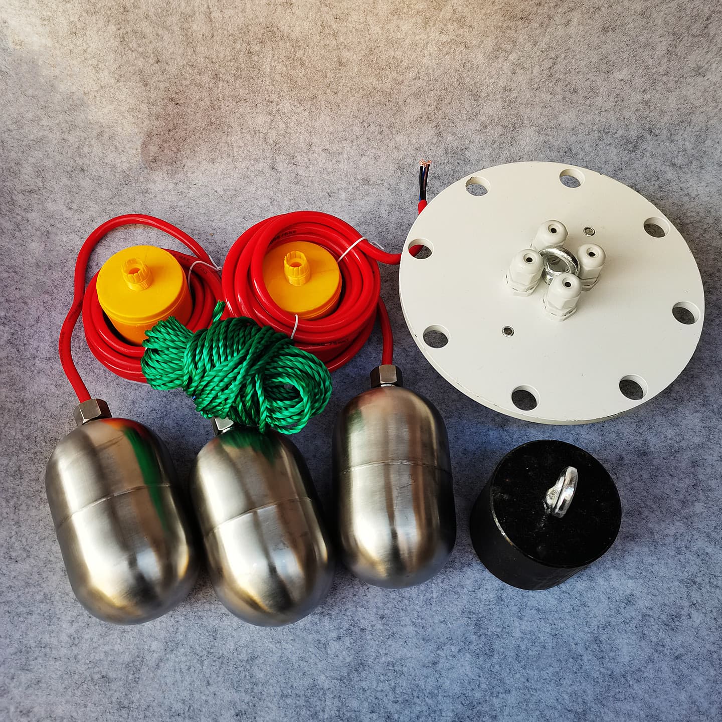 UQK-611 612 613 614 Stainless Steel Multi-Point Suspended Cable Float Switch Water Level Controller