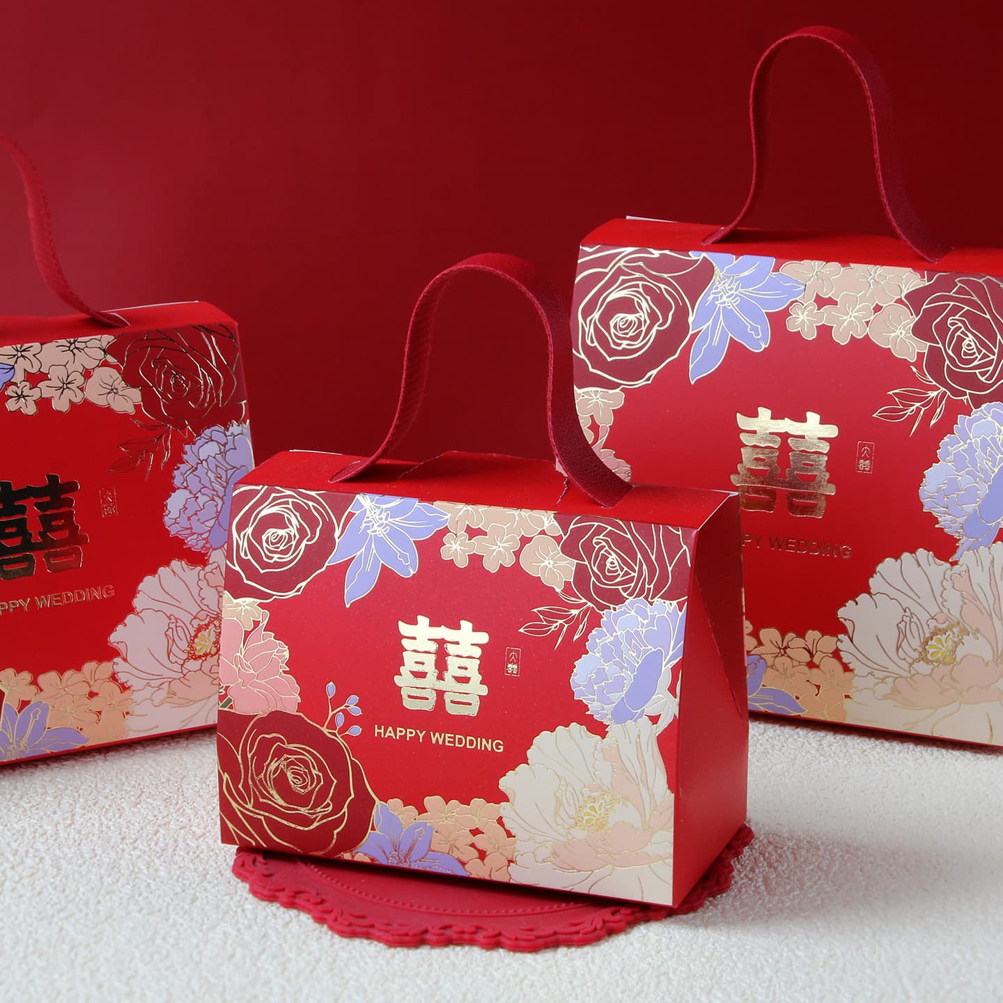 Wedding Candy Box 2025 New Style Candy Packaging Box Wedding Gift Box Empty Box Engagement High-End Candy Bag