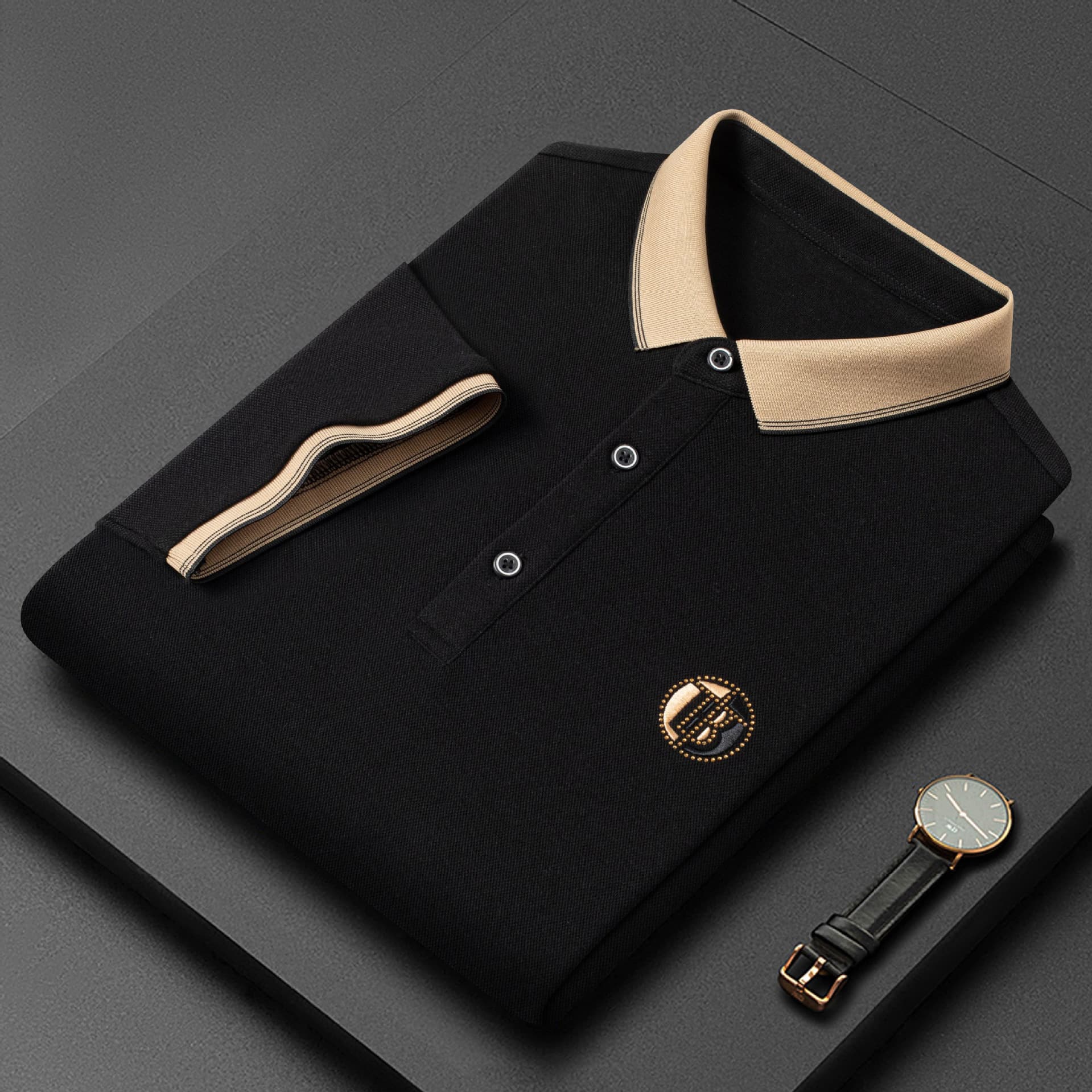 Cross-border 2026 Summer New Short Sleeve T-Shirt Men's Turn-down Collar Loose Casual Trendy Youth Half Sleeve Polo Shirt