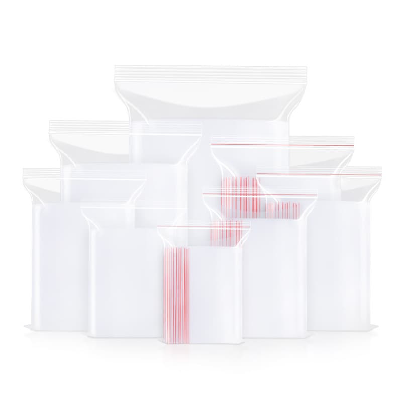 Custom Transparent PE Ziplock Bags Universal Food Plastic Seal Bags 12 Mil Large Resealable Bags Small Snack Storage Bags