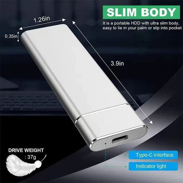 Cross-border Exclusive Portable SSD 1TB Solid State USB Drive External Trade Metal External 2TB Mechanical Solid State Drive