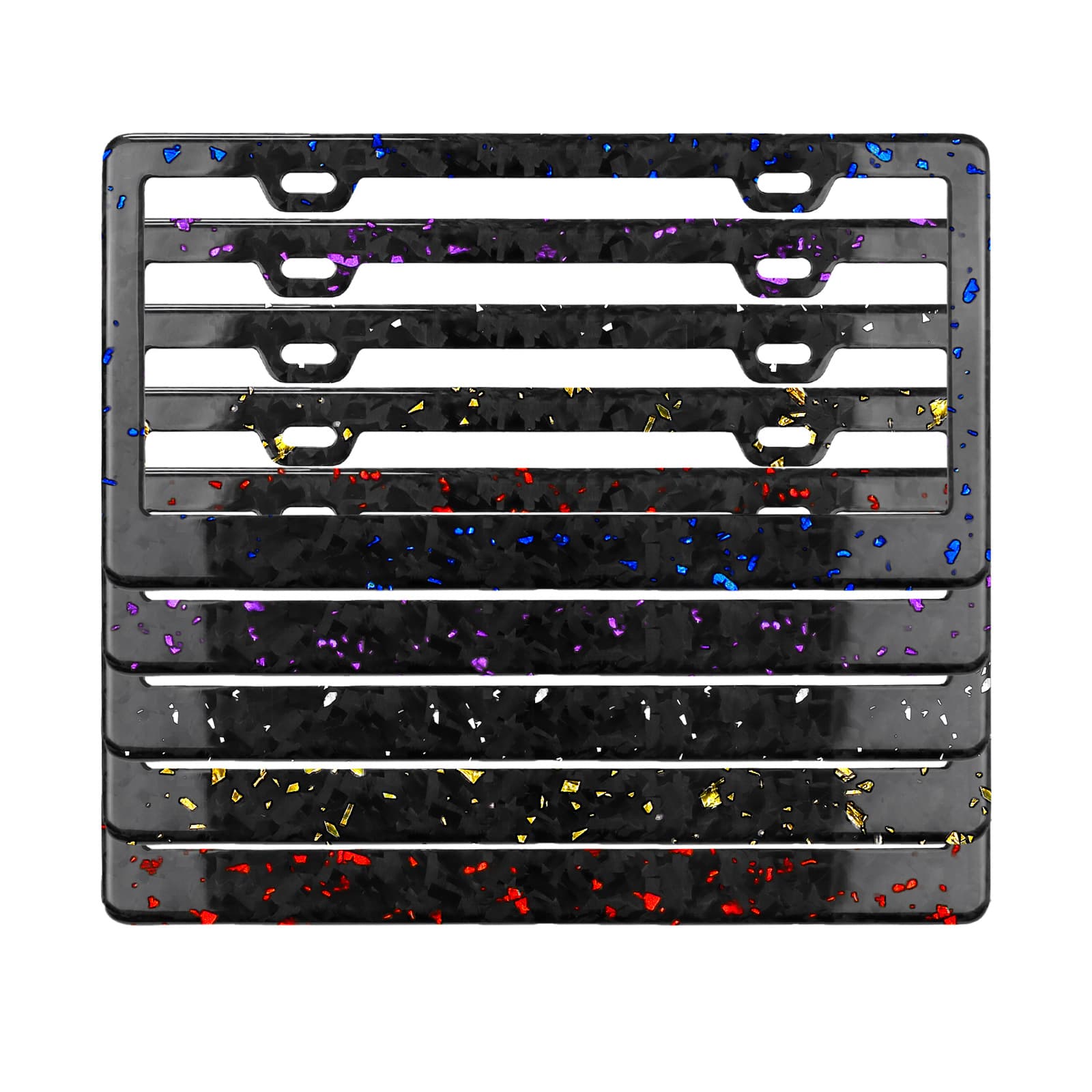 Cross-border bestseller: 100% genuine carbon fiber US-spec car license plate frame, colored forged texture license plate frame.