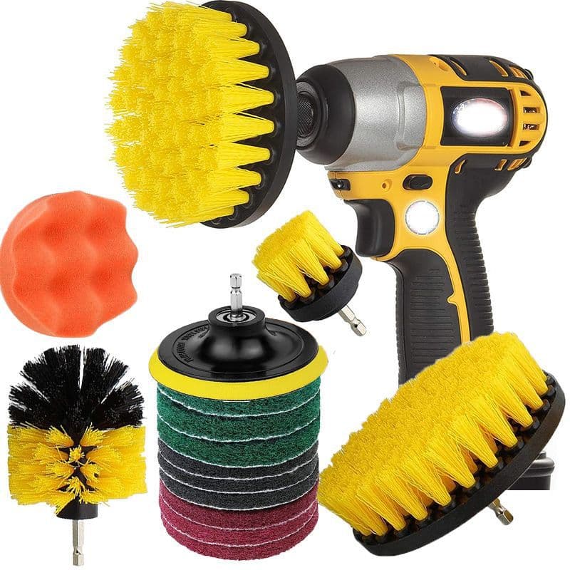 Electric Drill Cleaning Brush Heads with Soft/Hard Bristles for Home, Car, Kitchen, Bath, and Deep Cleaning