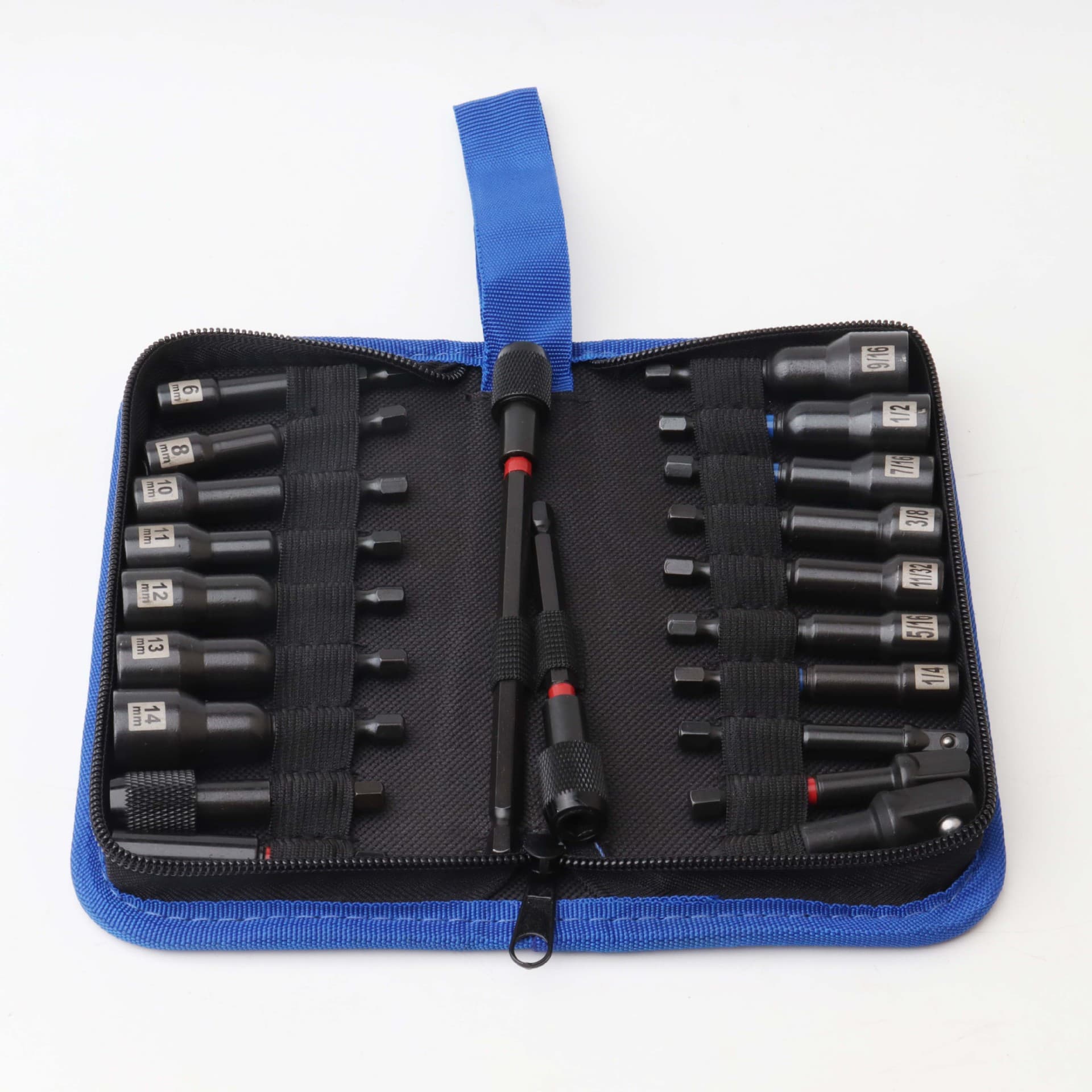 21-Piece Strong Magnetic Socket Set, SAE and Metric Combination Nut Socket Set