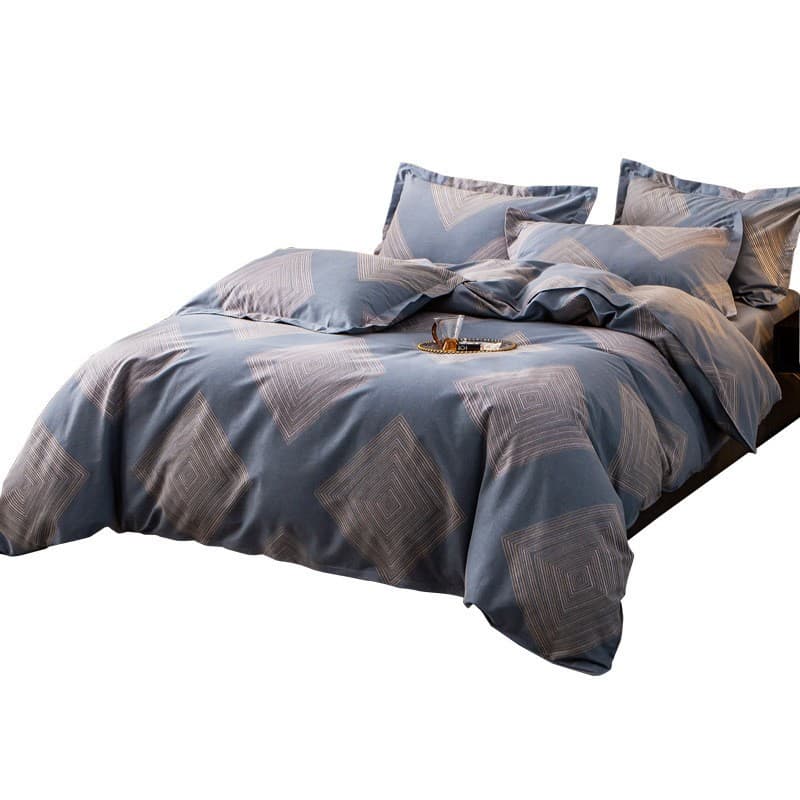 New Cotton Brushed Four-Piece Set, 100% Cotton Fitted Sheet, Thickened Duvet Cover, Autumn/Winter Bedding Three-Piece Set, Bedding Set 4
