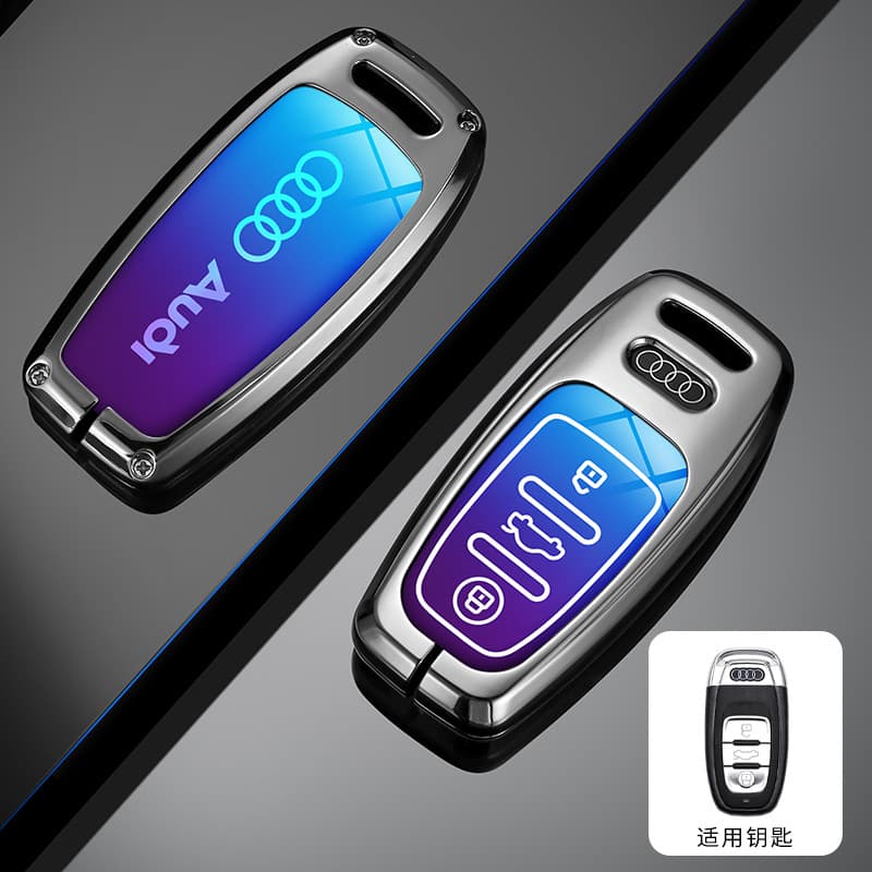 Compatible with Audi Q5L Key Case A4L New A4 Male A6L Car Key Shell A6L Buckle A5 Special Q7 Female A7 2023 Model