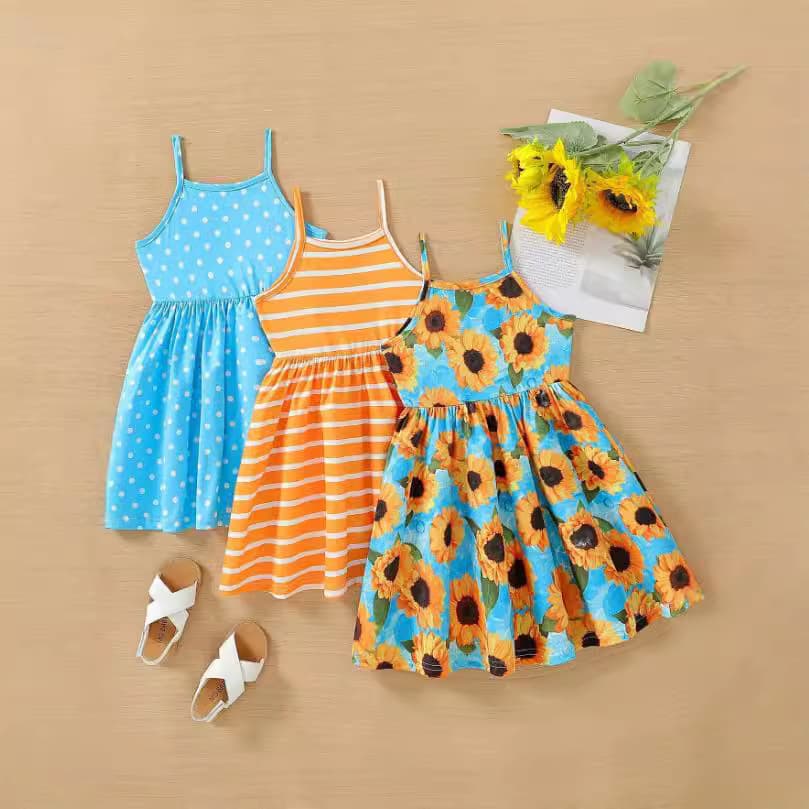 Amazon New Summer Girls Dress Strappy Dress Ins Style Princess Strappy Dress Girls Dress