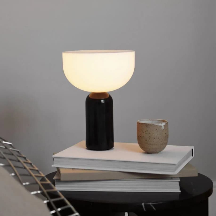 Wabi-Sabi Marble Table Lamp, Light Luxury Nordic Modern Designer Study Bedroom Bedside Decorative Touch Charging Lamp