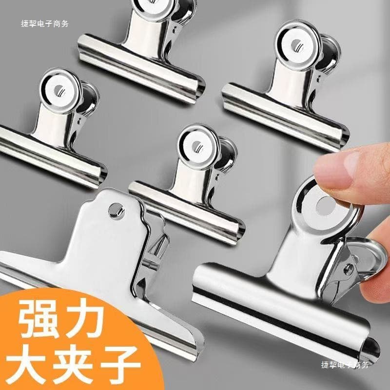 Stainless Steel Bills Clip Extra Large Small Book Clip File Metal Butterfly Ticket Clip Iron Clip Tool Supplies No
