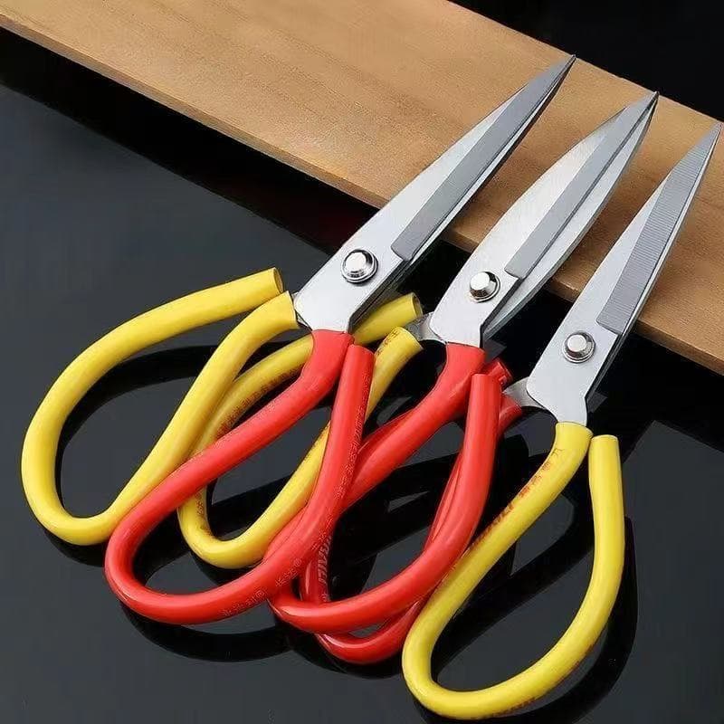 Home Use Anti-Rust Industrial Heavy-Duty Scissors Ultra-Sharp Kitchen Shears Fish Head Fabric Leather Craft Scissors
