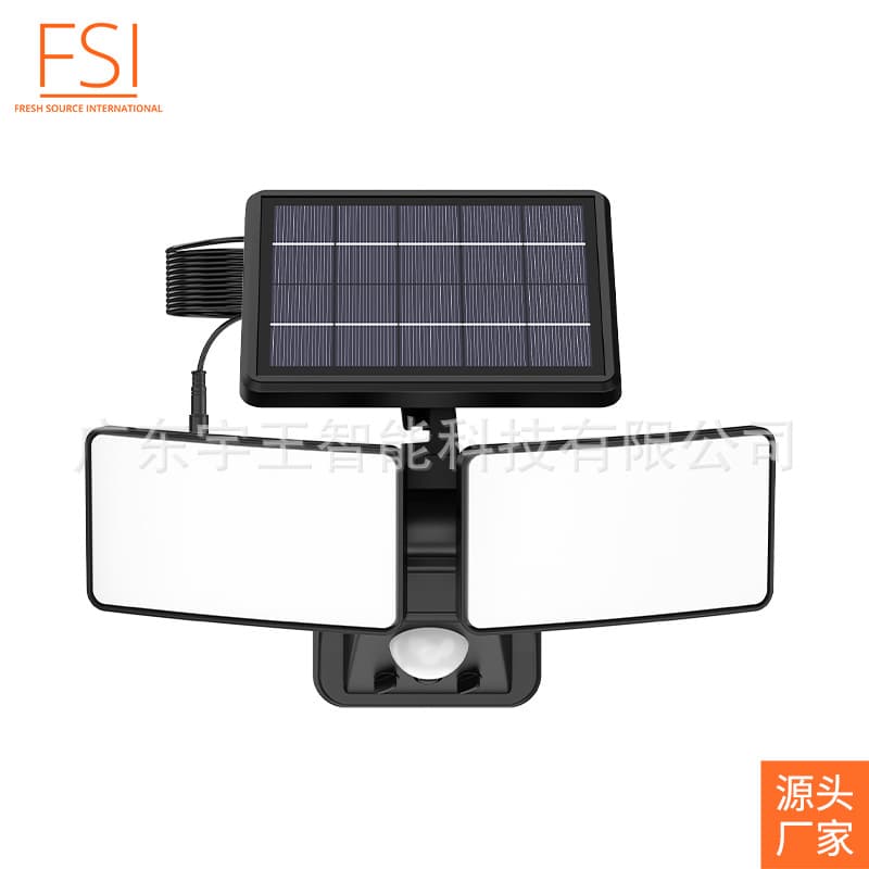 Amazon 100 LED Solar Wall Light, Solar Outdoor Light, Garden Light, Security Light, Dual Head, Waterproof