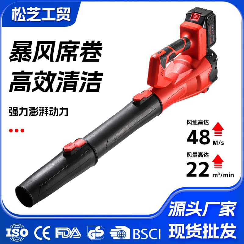 Brushed high-power lithium blower for cleaning and snow removal