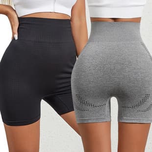 Women's High-Waist Fitness Shorts, Tummy Control, Breathable, Stretchy, Peach Butt Lifting, Anti-Exposure, Quick-Dry Yoga Pants