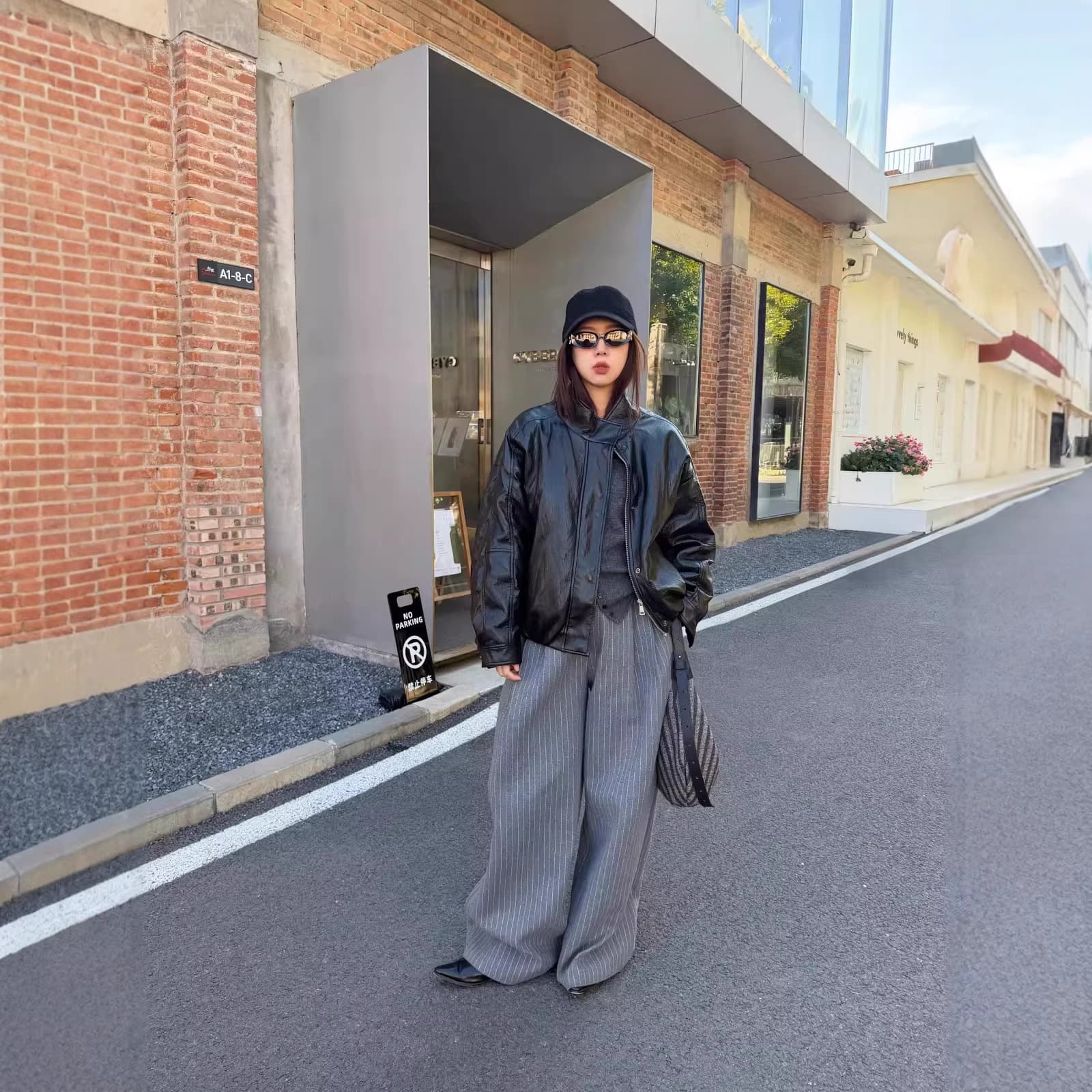 Old Money Style Striped Wide-Leg Pants for Women Spring Fall 2026 New Korean Design High-Waist Slimming Flowing Suit Trousers