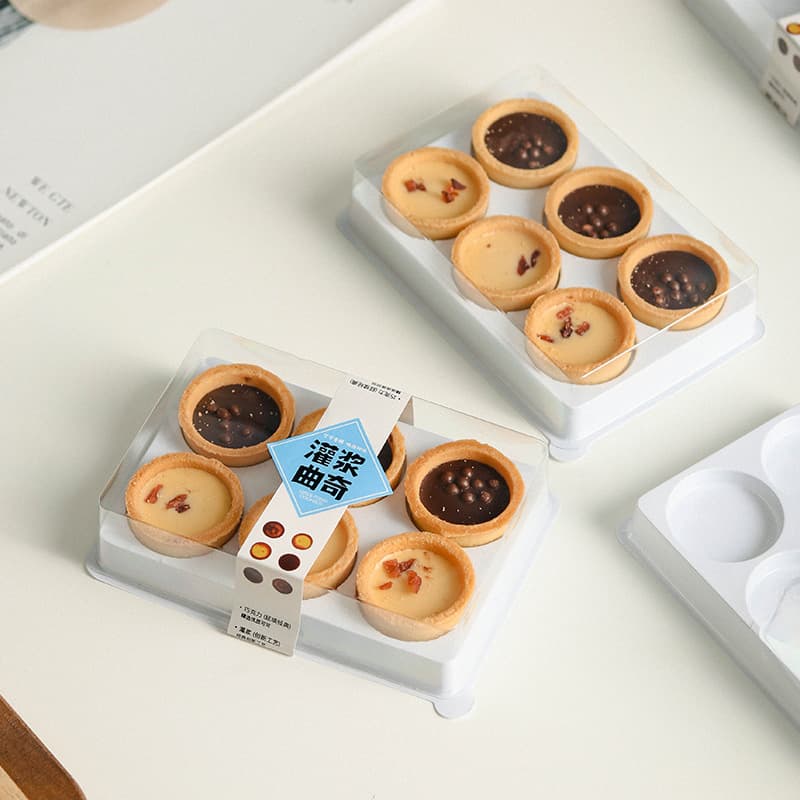 [Whole Piece] Egg Yolk Crispy Snow Mei Niang Cookie Pastry Box Transparent Blister Packing Box Grouted Cookie Box