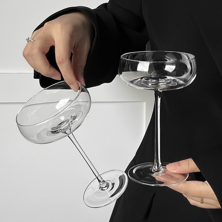 Glass Round-Belly Dessert Goblet for Home, Ice Cream, Cold Drinks, Wine, Champagne, Cocktail, and Fruit Cup