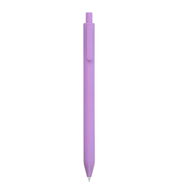 Cross-border Macaron Colored Spray-Coated Ballpoint Pen Custom LOGO Retractable Oil Pen Simple Ballpoint 1.0mm Black Pen
