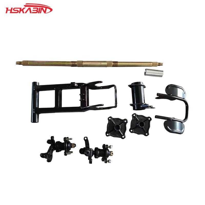 Rear Tail Rack Frame, Steering Knuckle Flange for Motorcycle ATV 150CC Small Bull