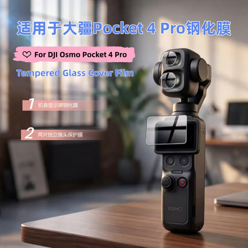 Tempered Glass Screen Protector for DJI Osmo Pocket 4 Pro Accessories