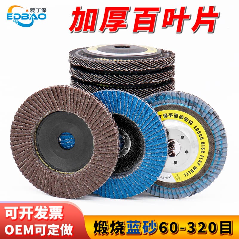 Edinburgh Baoye Flap Disc 100 Stainless Steel Grinding Pad 125 Thick Flat Sanding Wheel Wholesale Flap Discs