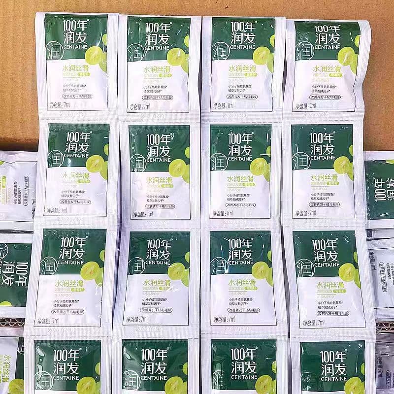 Authentic Wholesale 100-Year-Old Hair Care Shampoo 7ml Sachet Trial Pack 100-Year-Old Hair Care Moisturizing and Silky Shampoo