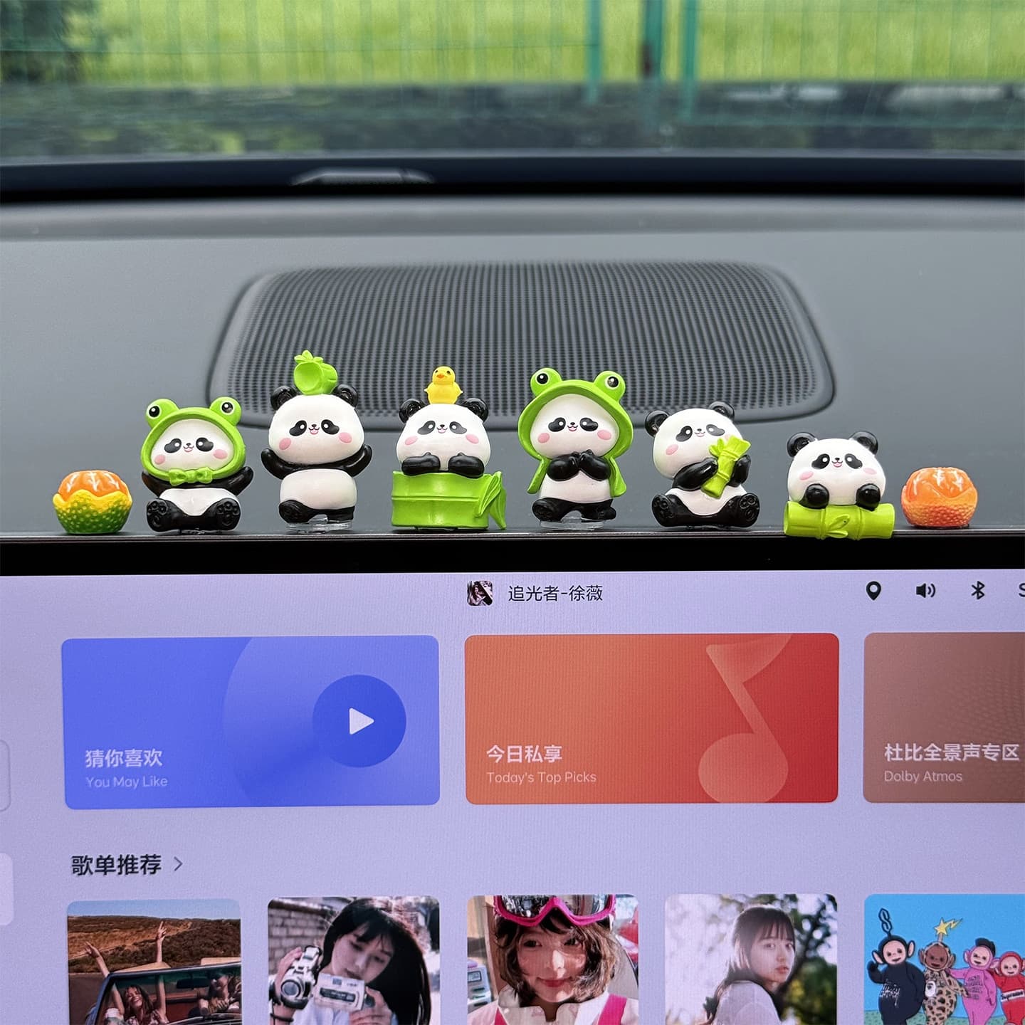 New cute cartoon panda car ornaments creative car ornaments car interior accessories center console navigation decorations