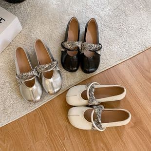 Sheepskin Version! Height-Increasing Shallow French Ballet Flats Women's New Style Small Fragrance Mary Jane Shoes