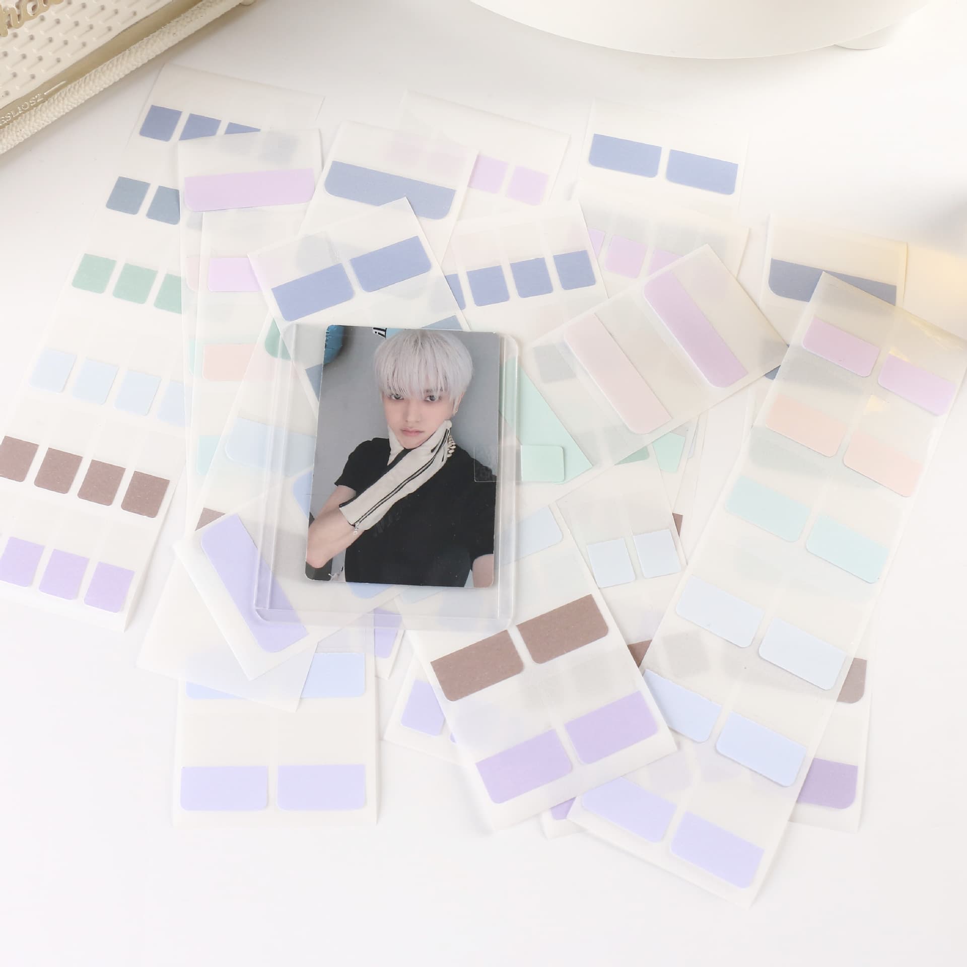 Idou card index sticker replacement card extraction material index label small card sticker bookmark N times sticker