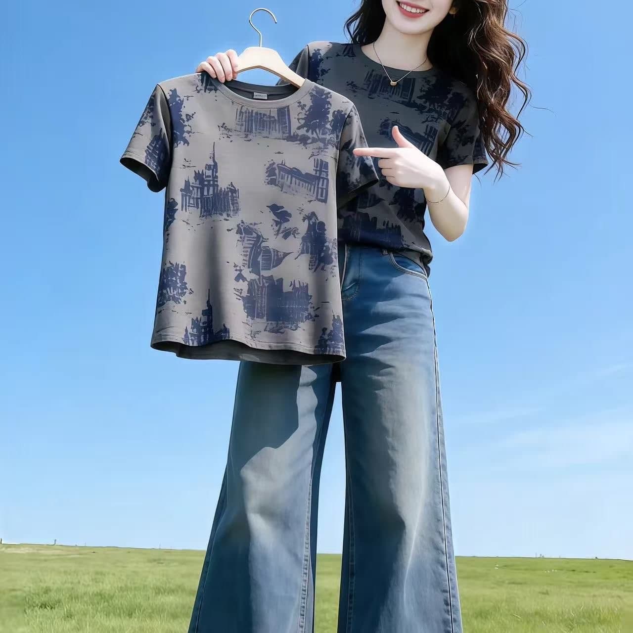 【40s Pure Cotton】Summer Loose Fit Pure Cotton Short Sleeve Top New T-Shirt Women's Vintage Stylish Age-Defying Short Sleeve