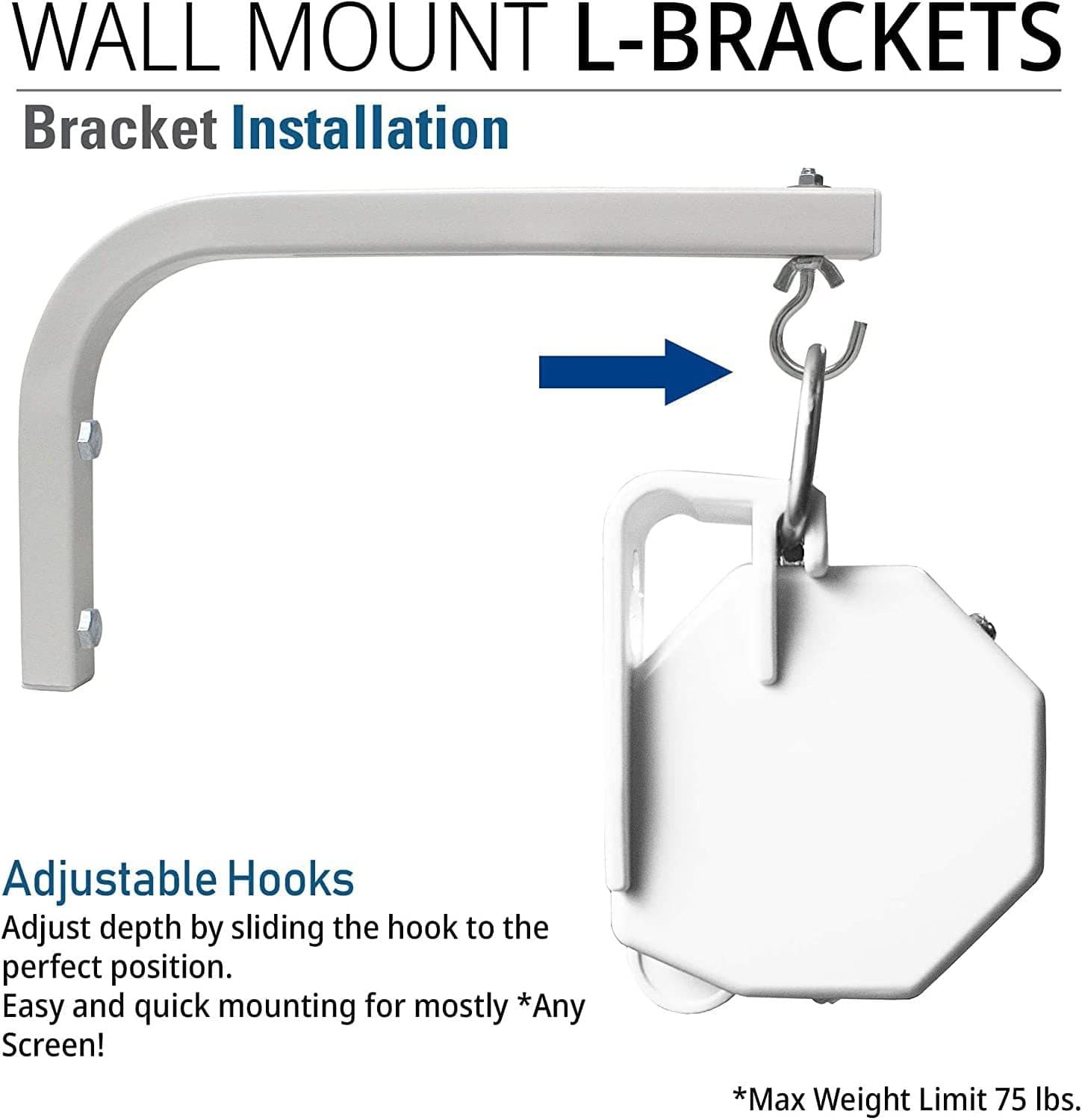 Amazon eBay Hot-Selling Projector Screen Wall Mount Bracket Multi-Function Adjustable Hanger