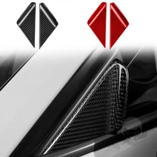 For Porsche 911 992 2020-2025 Real Carbon Fiber Exterior A-Pillar Noise Reduction Spoiler Trim