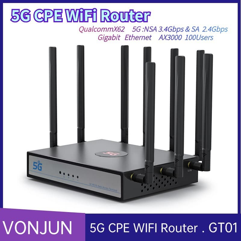 5G CPE Router WiFi-6 Dual Band Enterprise Smart Wireless Access Router Gigabit NA/NSA