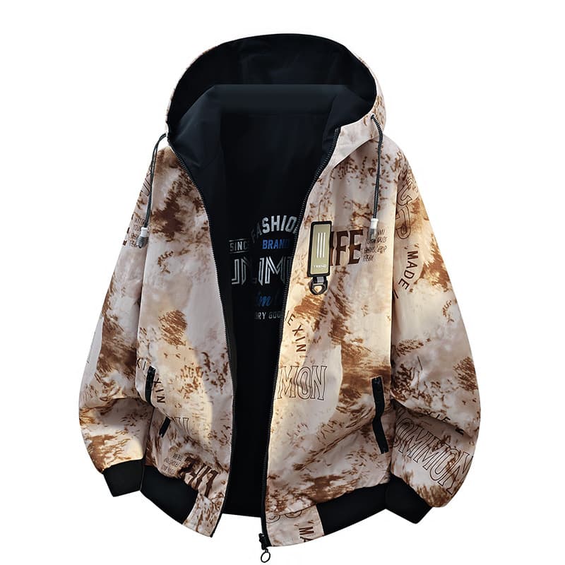 Hooded Baseball Jacket for Teenage Boys Autumn Loose Fit Warmthwear Casual Outerwear Middle School Student Style from China