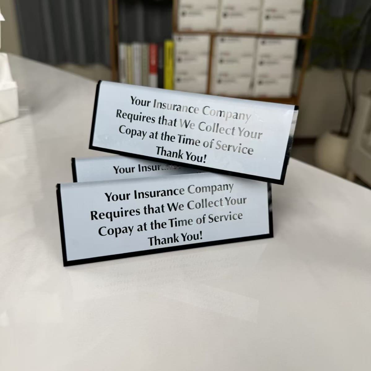 Cross Border Amazon Acrylic Desktop Stand Hospital Office Standing Sign Desktop Acrylic Display Card Custom