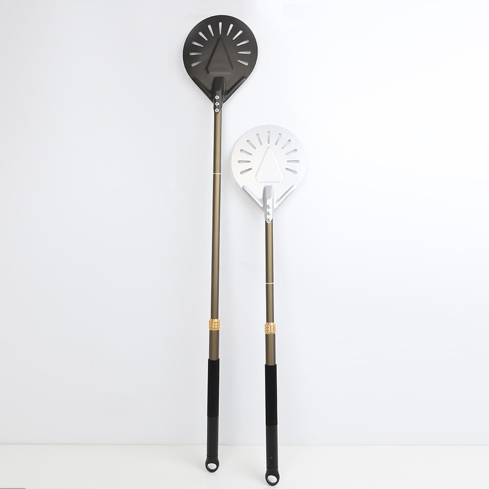 European new product foreign trade 7-inch 8-inch telescopic alloy handle pizza shovel dura punching flip transfer European package shovel fixed