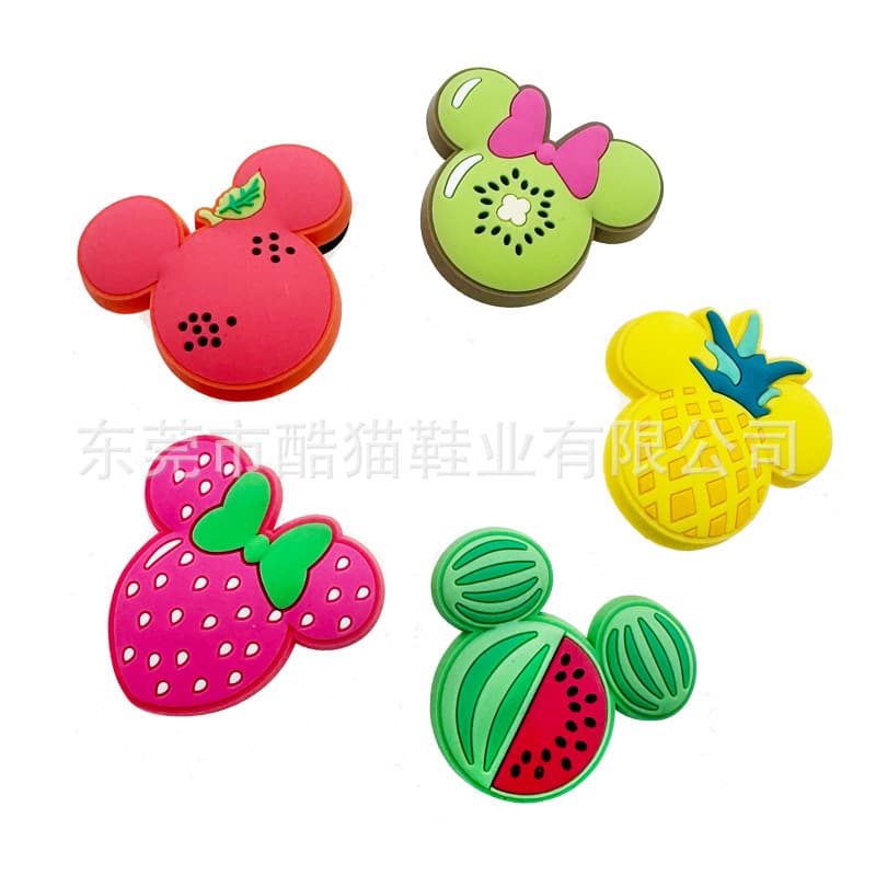 New Crocs Shoe Charms Accessories DIY Cartoon Fruit Mickey Minnie