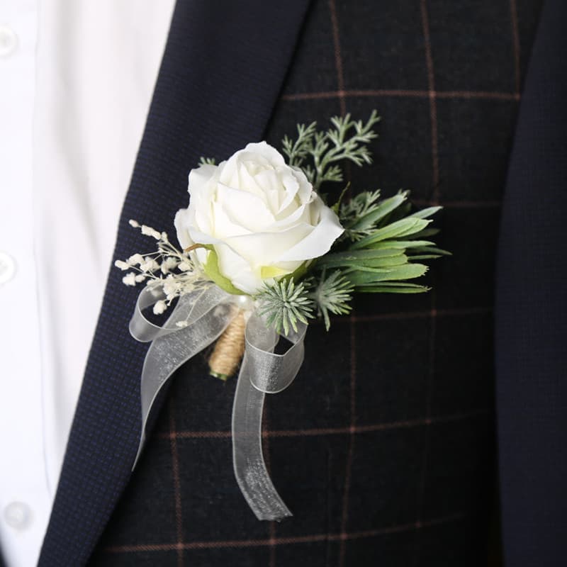 Factory Wholesale Wedding Groom Bride Corsages, Fast Shipping Hot Selling Cross-border Engagement Boutonnieres Wrist Corsages