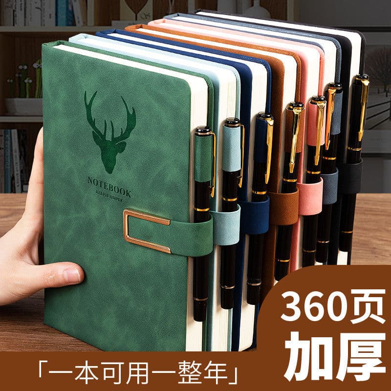 Ultra-Thick A5 Leather Cover Notebooks for College Students - Business Notepad, Vintage Minimalist Korean Style Diary Wholesale